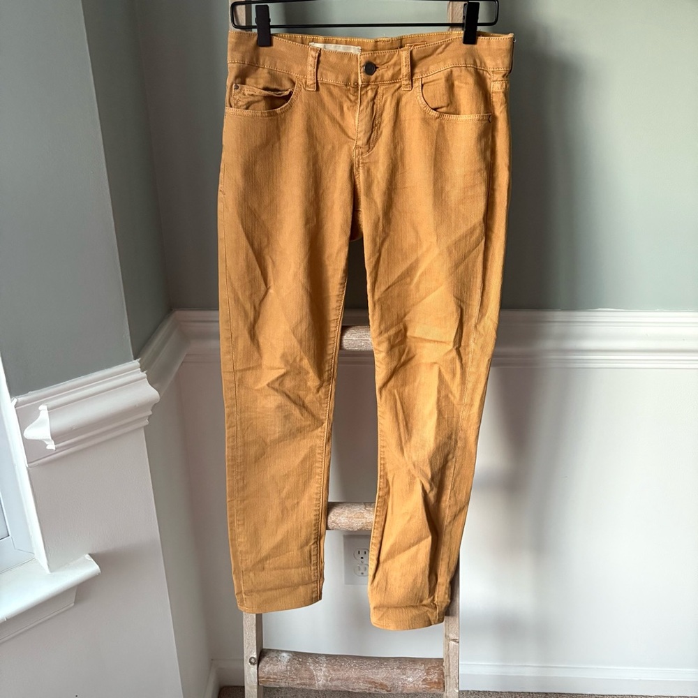 Anthropologie Pilcro and the Letterpress STET Mustard Skinny Jeans Sz 27 - 1725